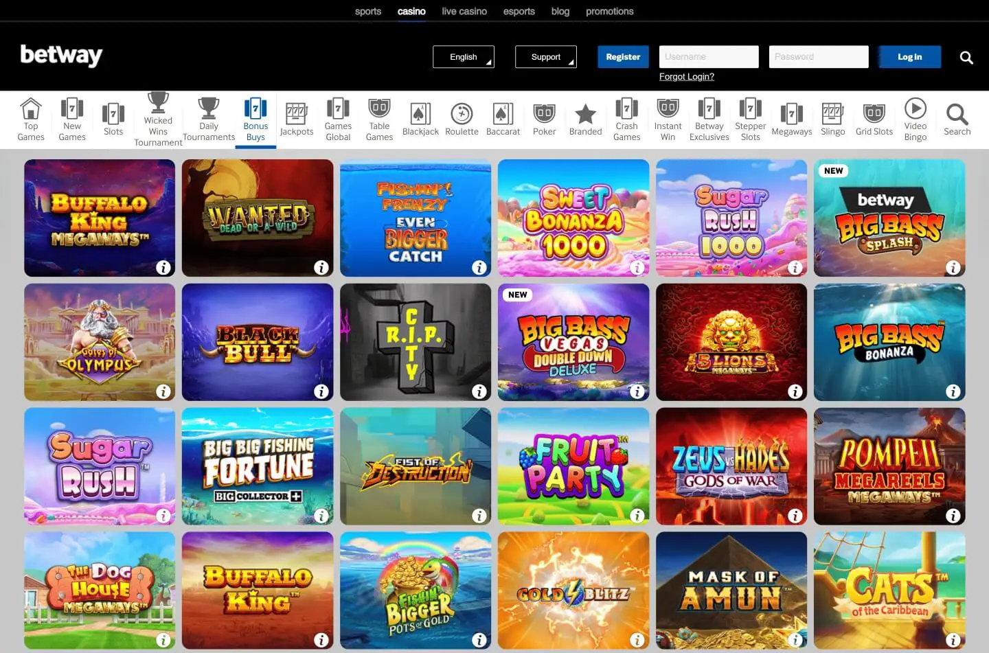 Betway casino screenshot 4