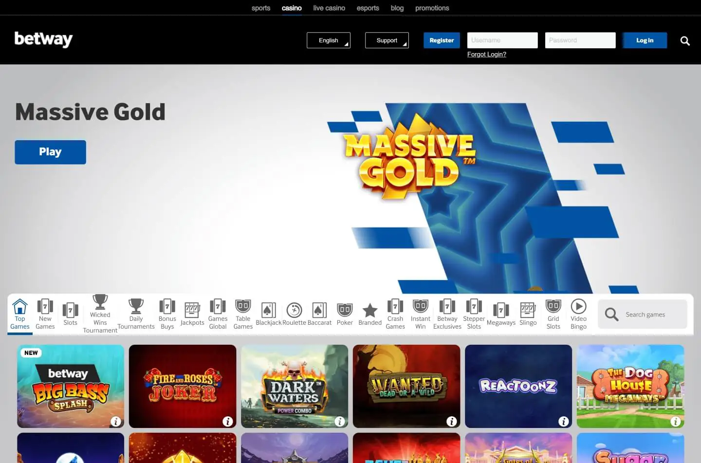 Betway casino screenshot 5