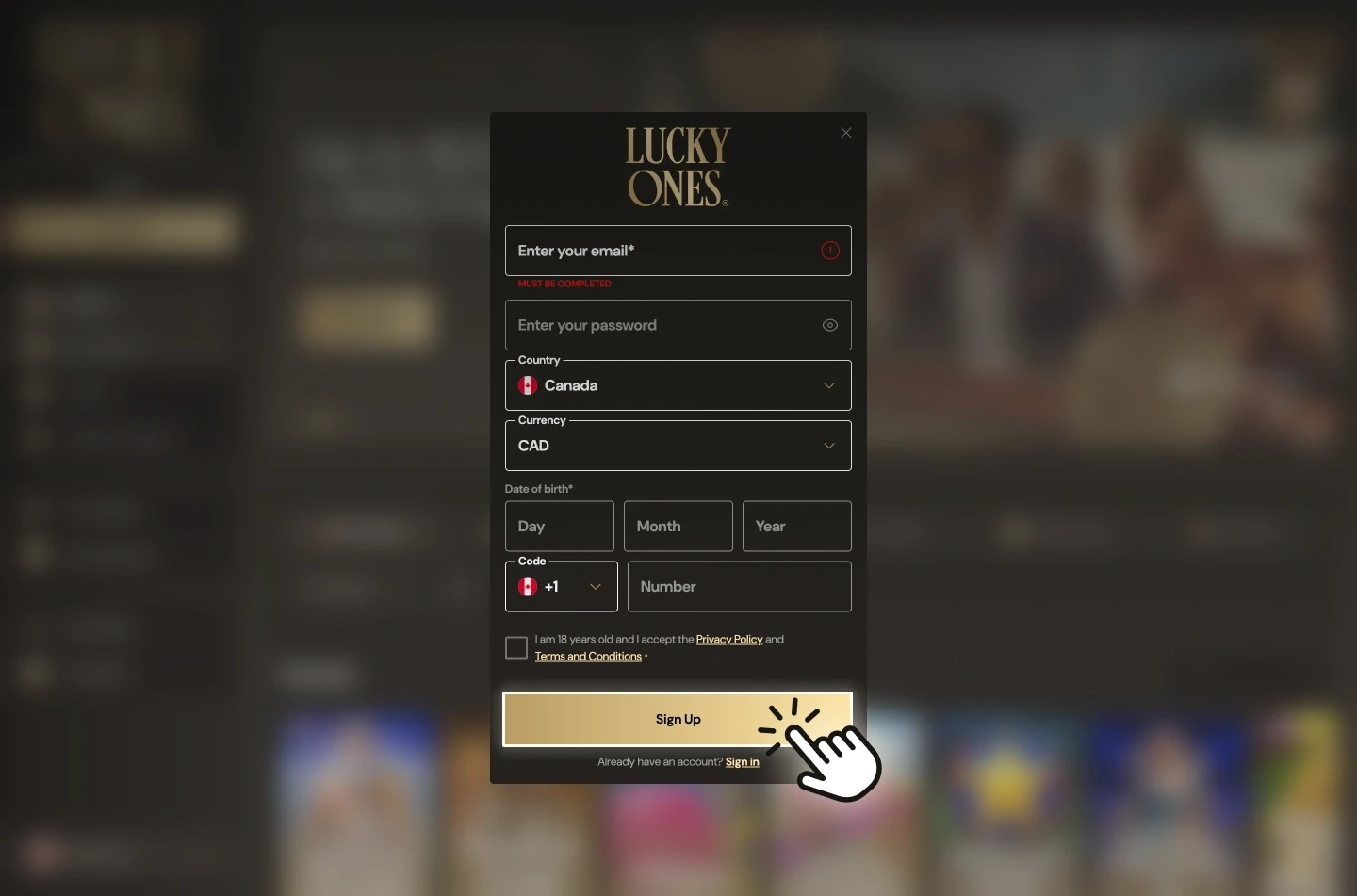 How to claim casino bonus step 3