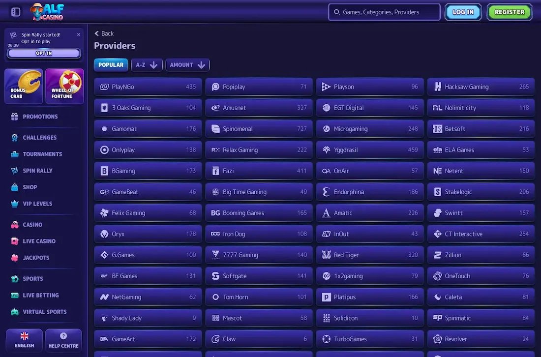 AlfCasino screenshot 2