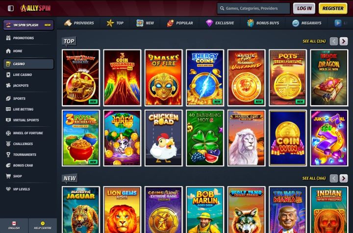 AllySpin Casino screenshot 2