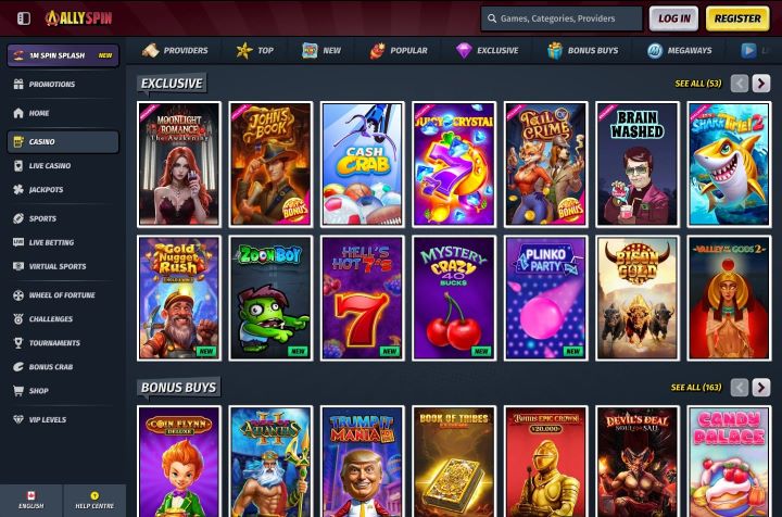 AllySpin Casino screenshot 3
