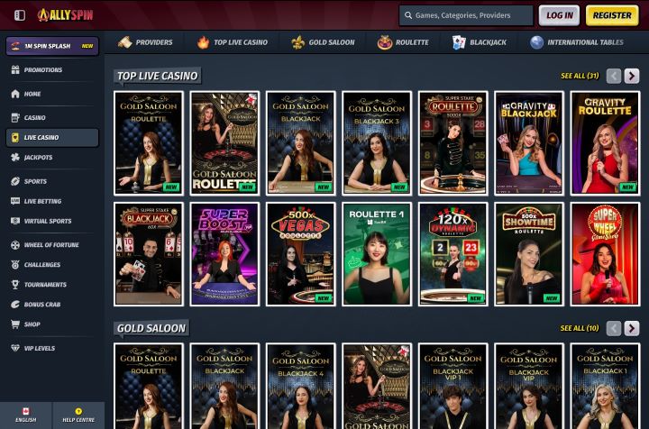 AllySpin Casino screenshot 4