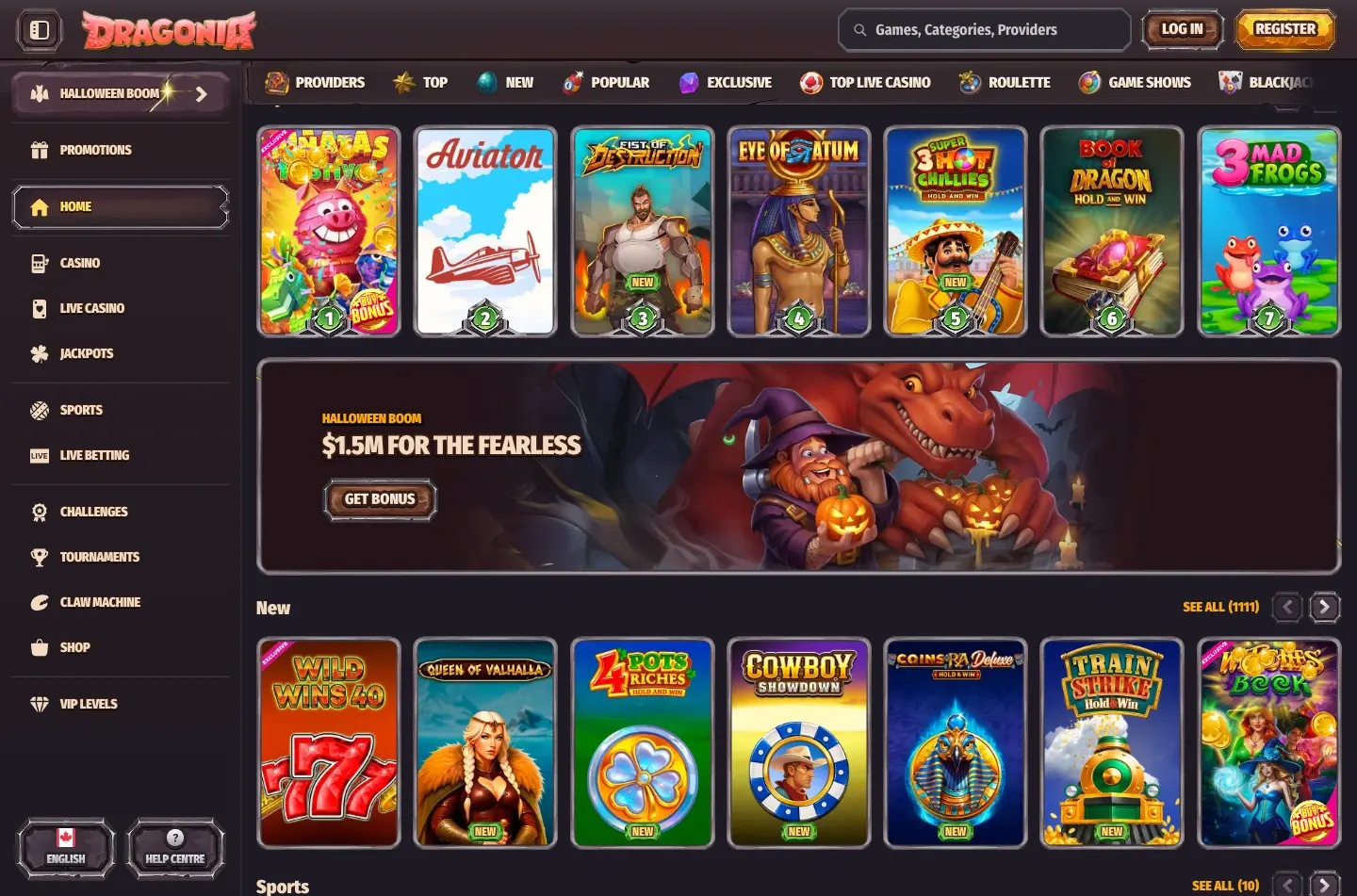 Dragonia Casino screenshot 1
