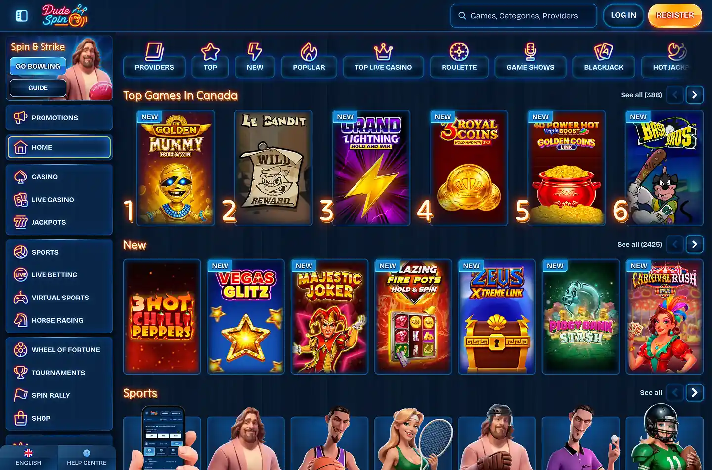 Dudespin Casino screenshot 1