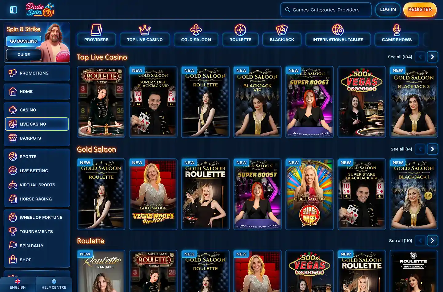 Dudespin Casino screenshot 4