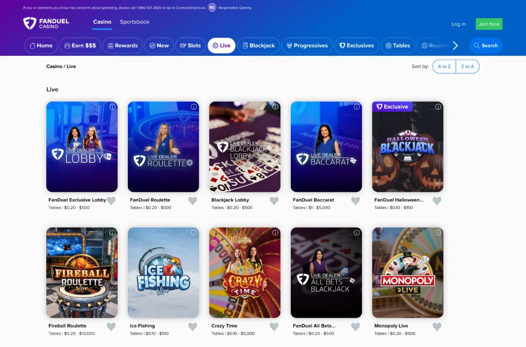 FanDuel casino Ontario screenshot 5