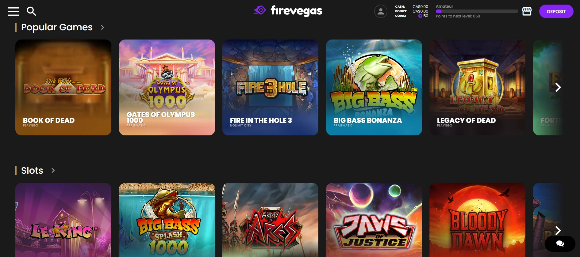 FireVegas Alberta screenshot 1