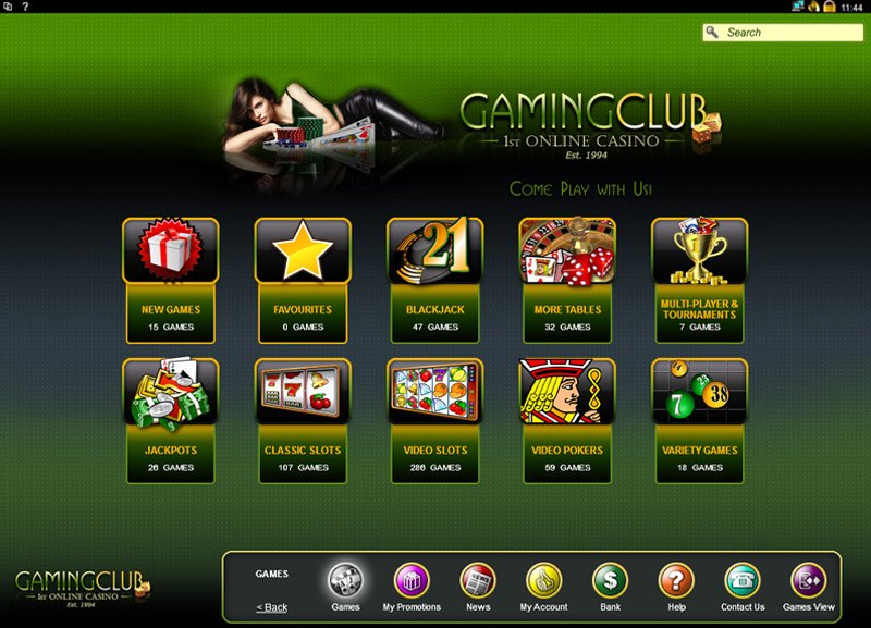 Gaming Club Lobby Screenshot