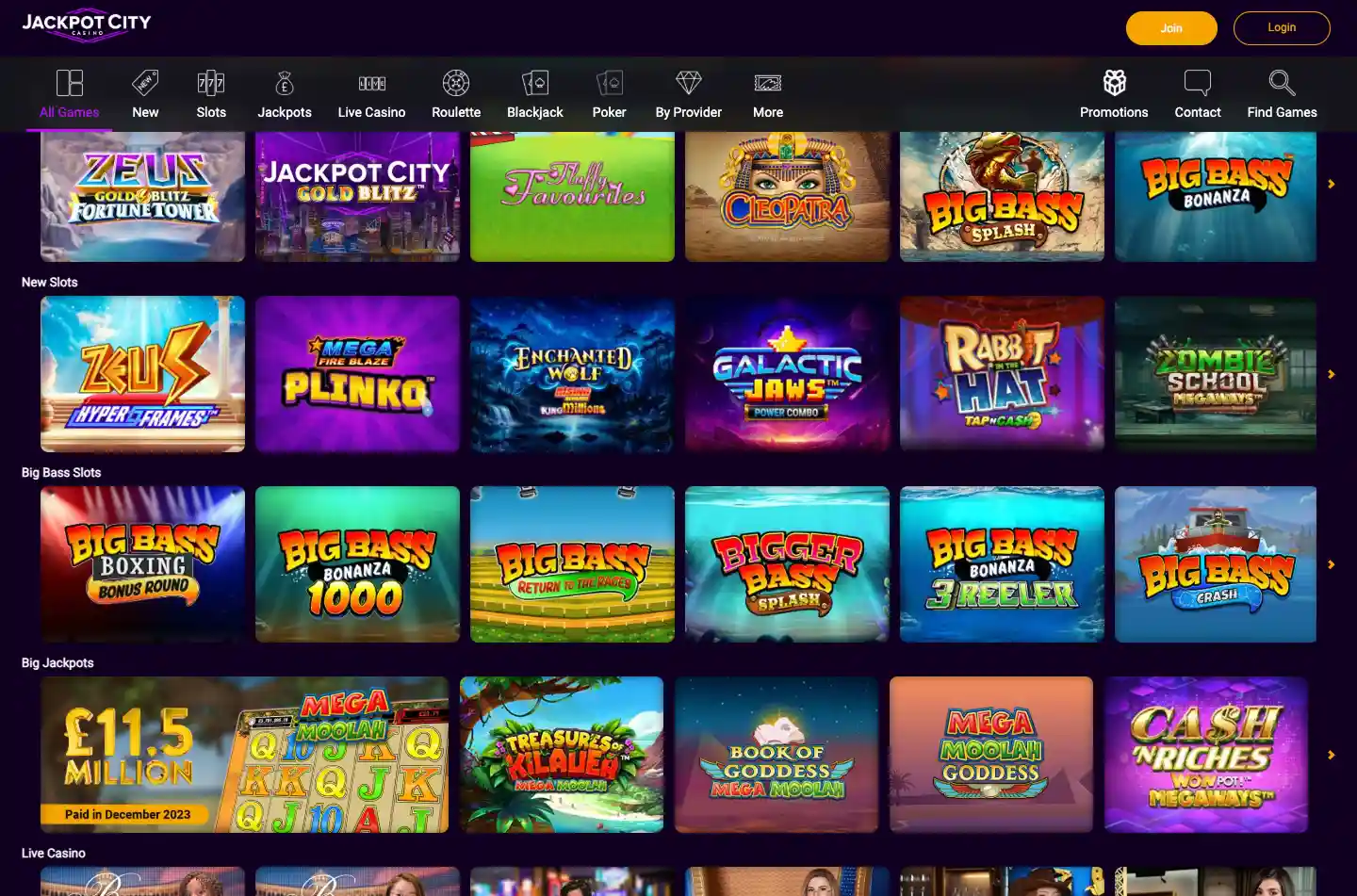 Jackpot City Casino Screenshot 1