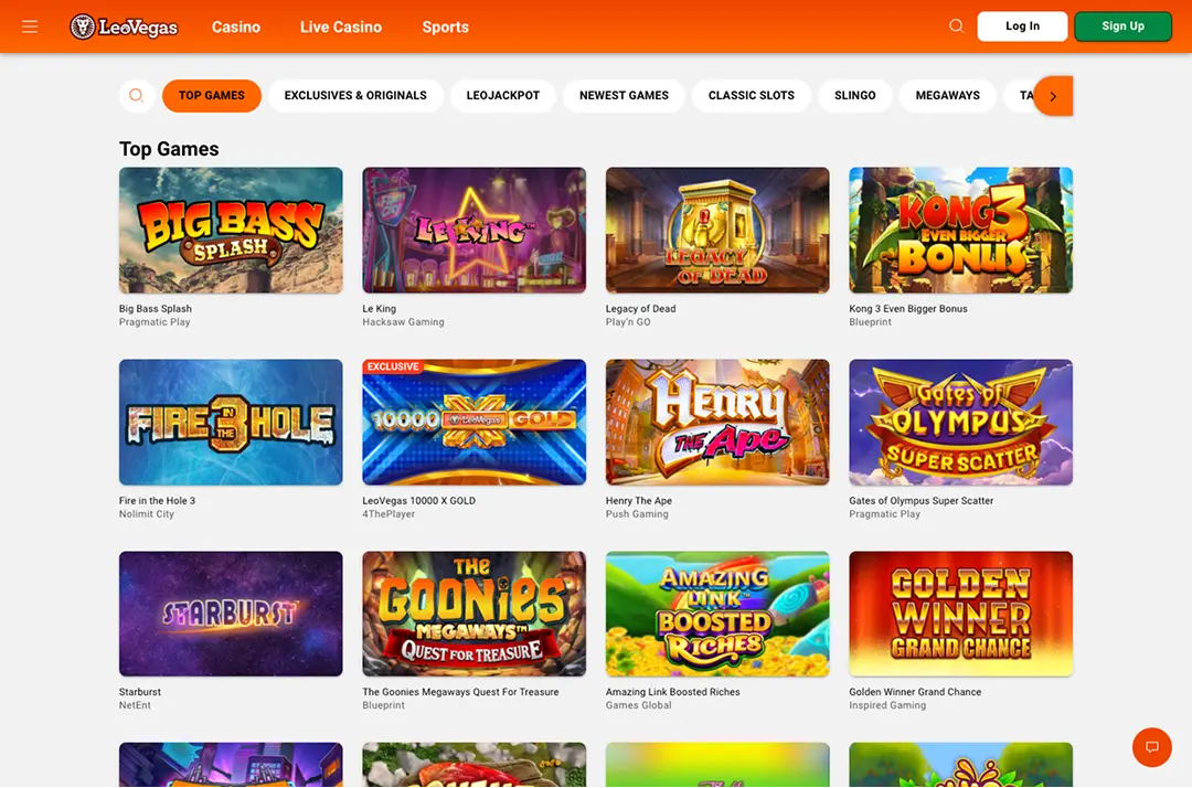 LeoVegas Alberta screenshot 1