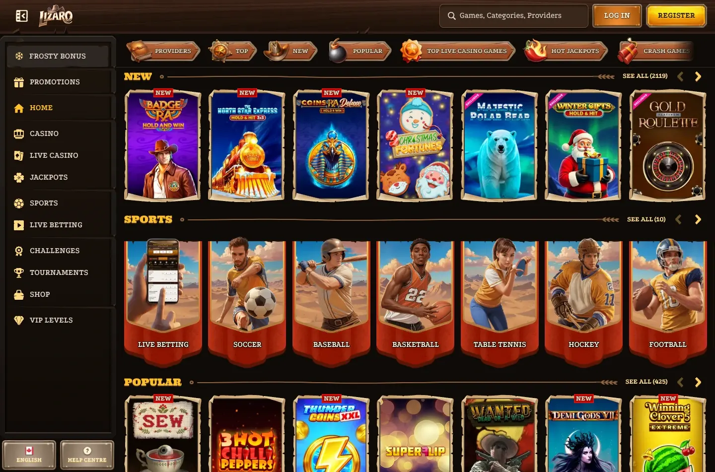 Lizaro Casino screenshot 1
