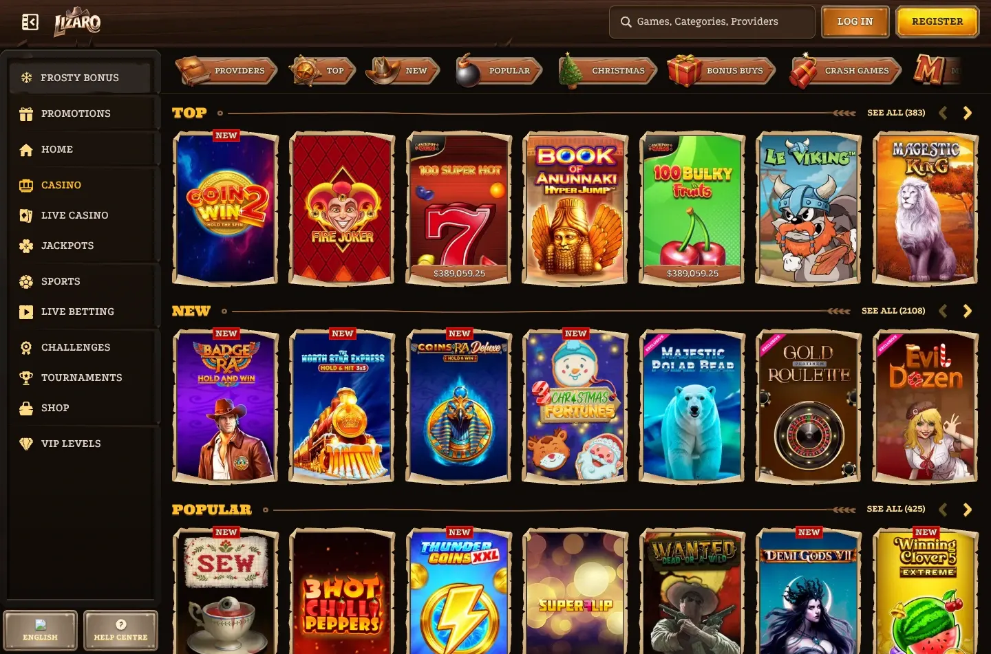 Lizaro Casino screenshot 2