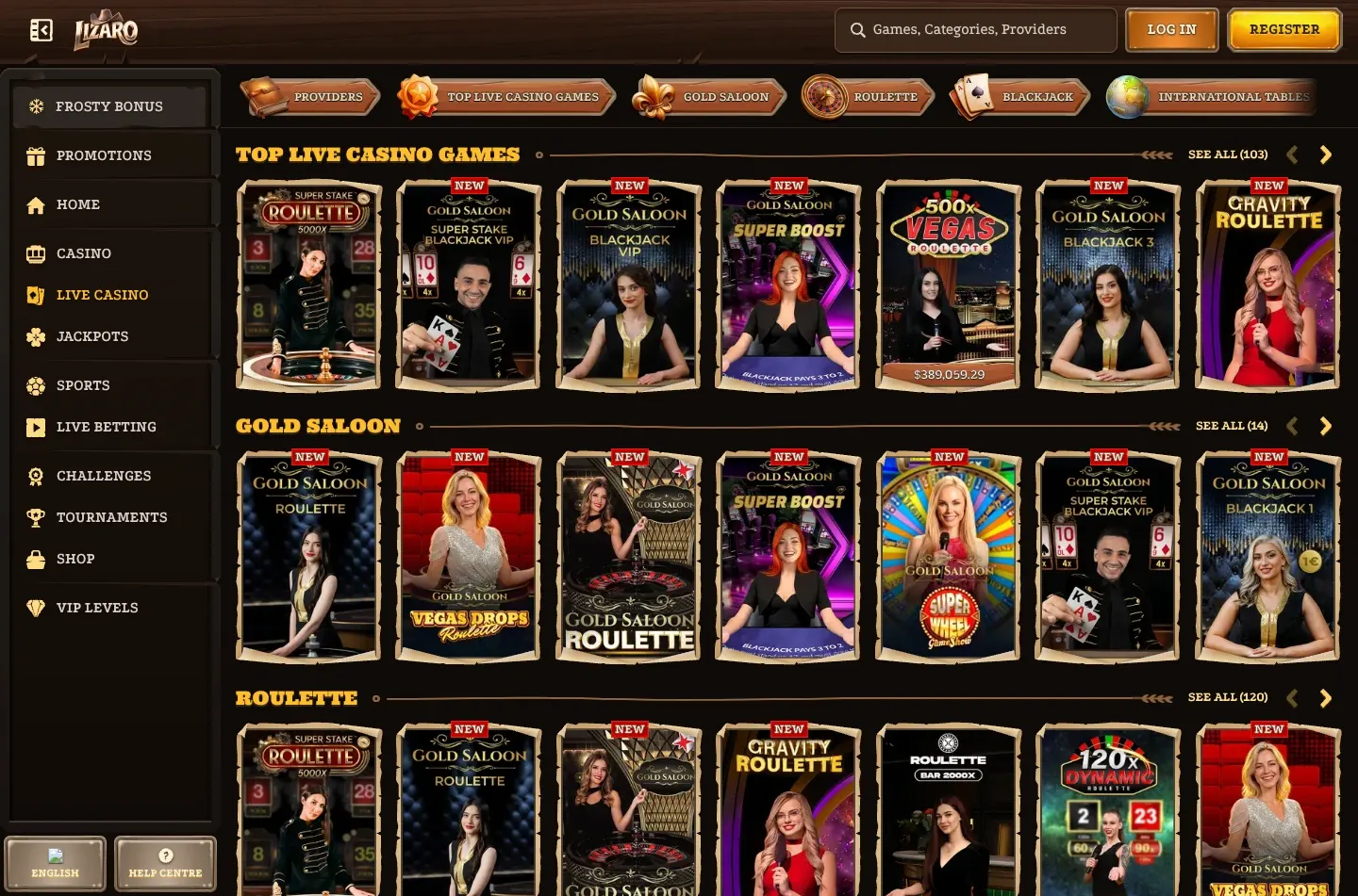 Lizaro Casino screenshot 3