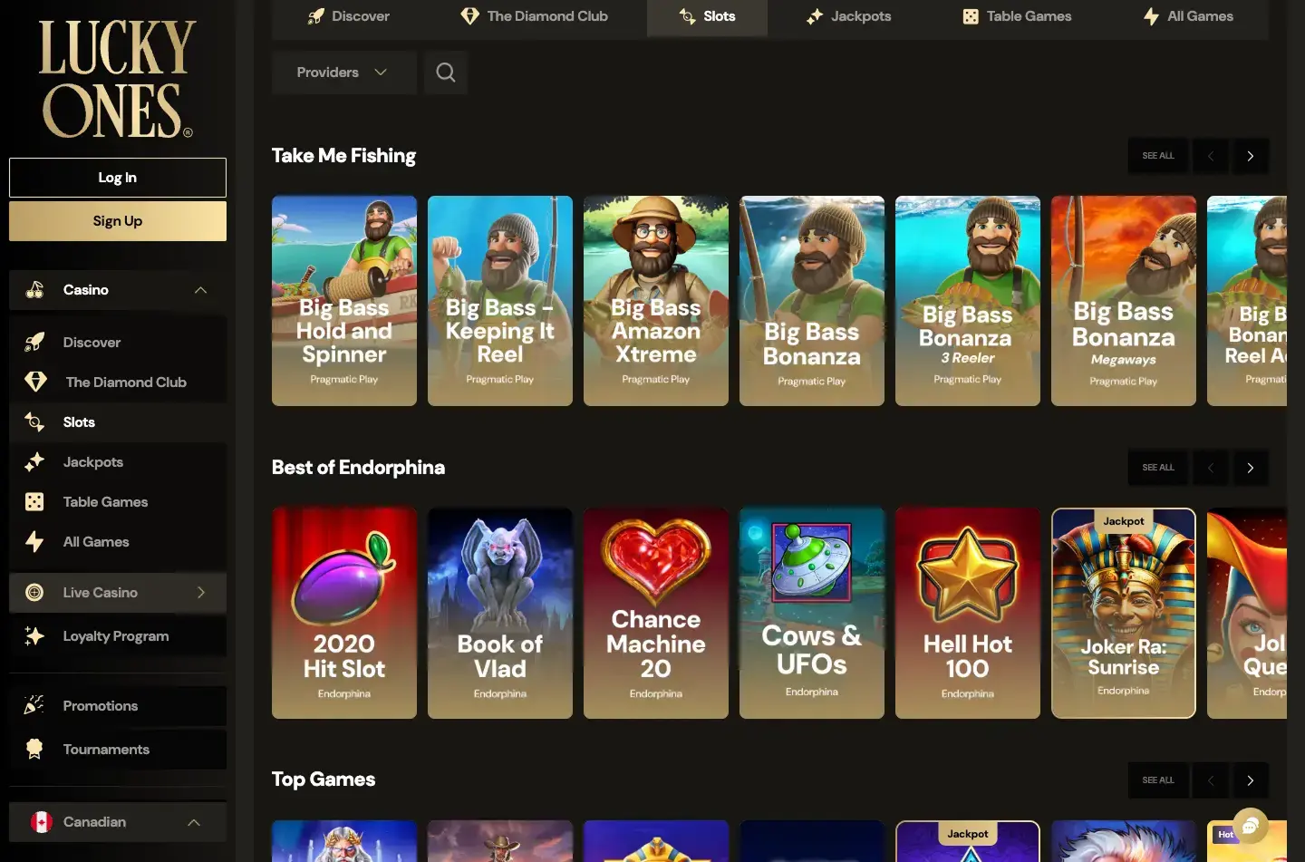 Lucky Ones Casino Screenshot 4