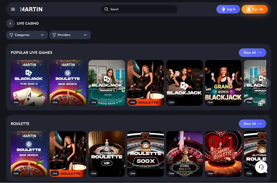 Martin Casino Screenshot 3