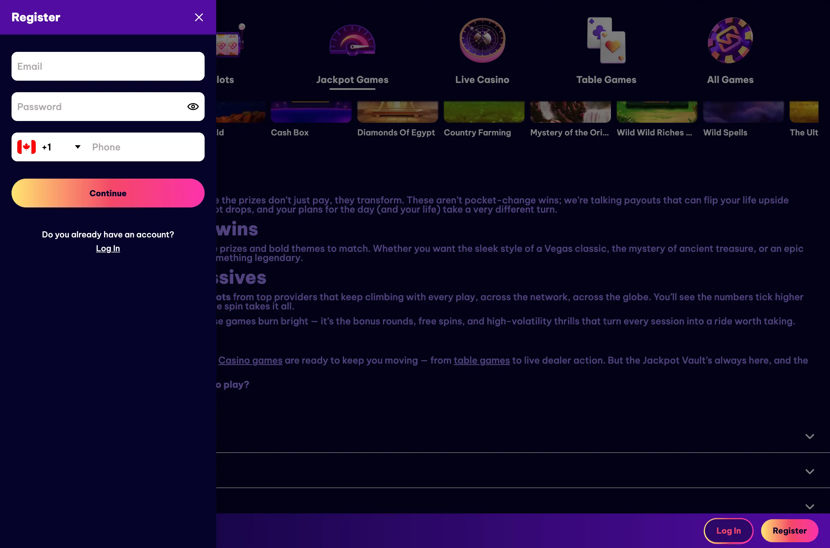 Speedz Casino Screenshot 3