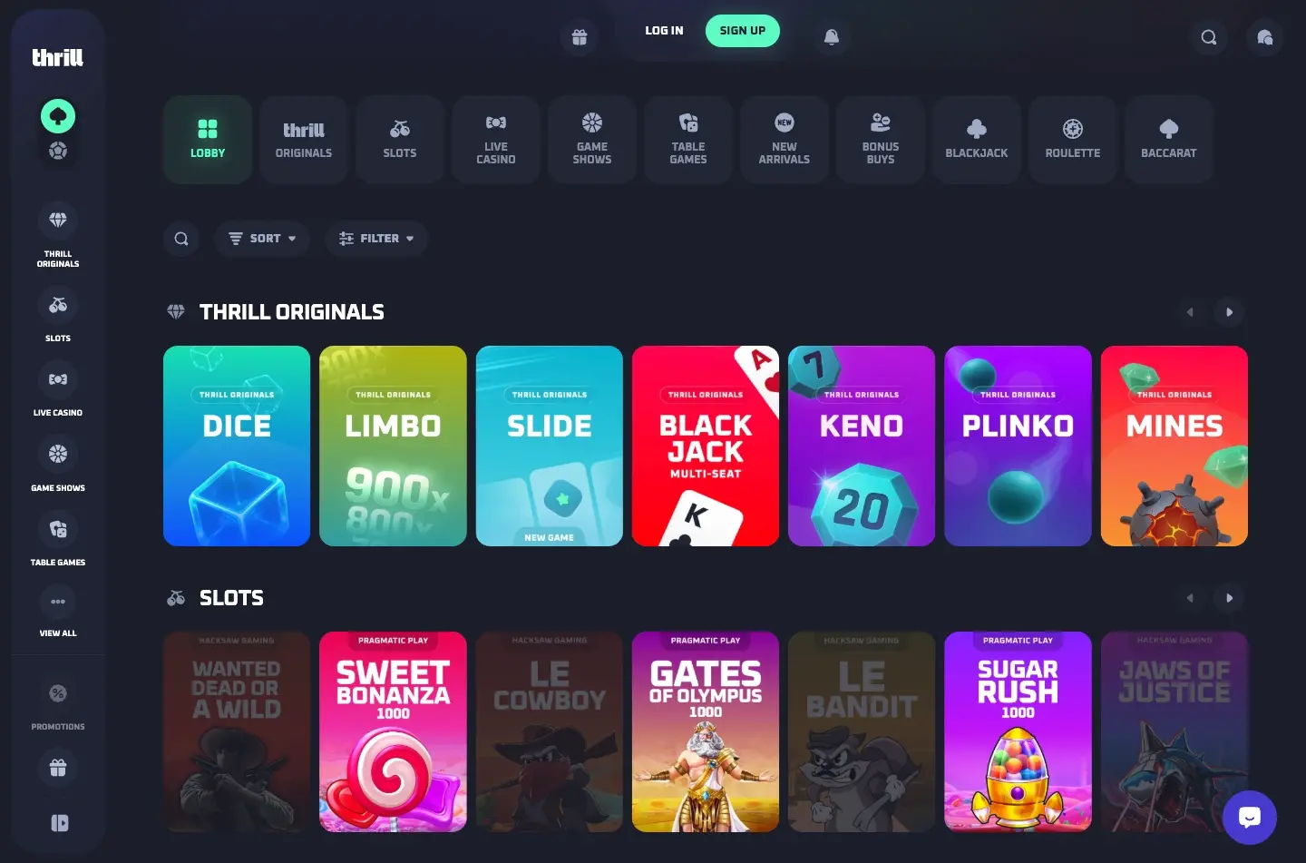 Thrill Casino screenshot 1