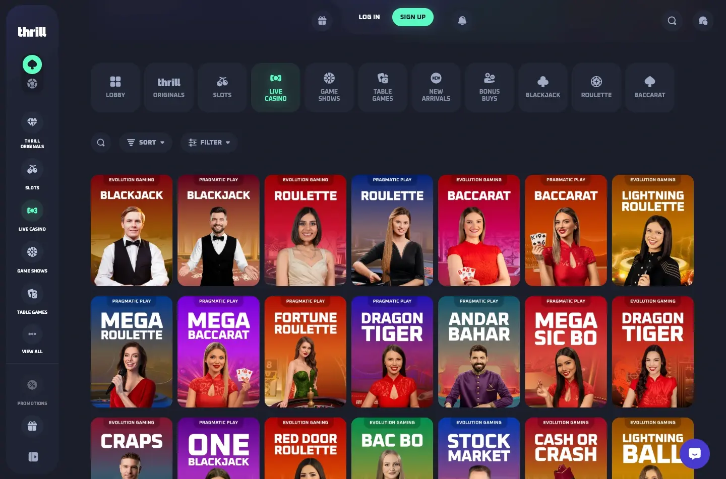 Thrill Casino screenshot 2