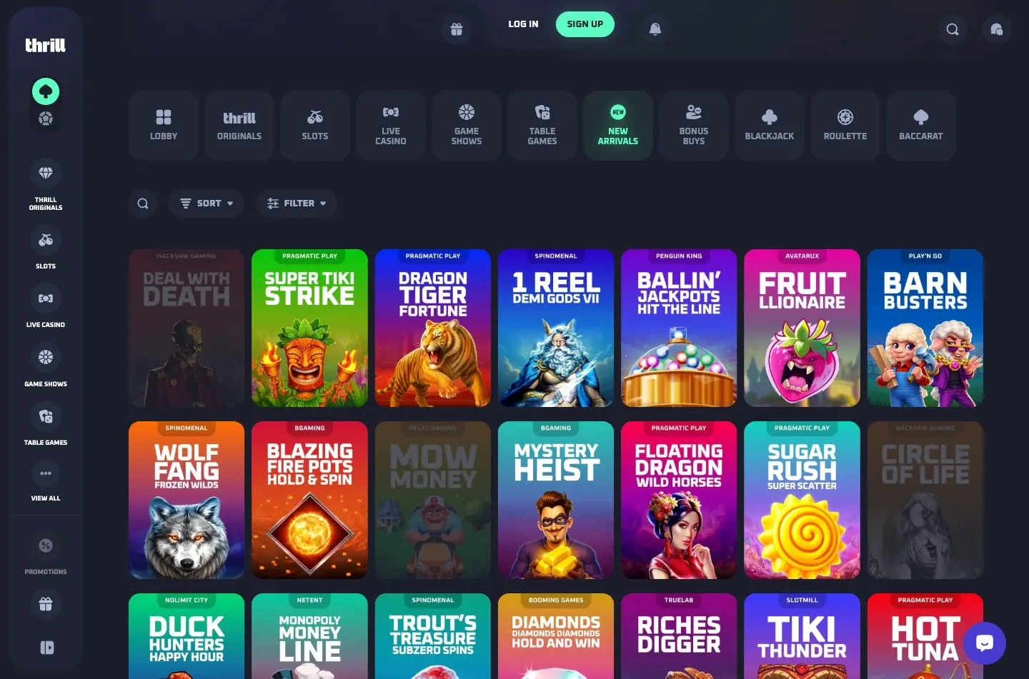 Thrill Casino screenshot 4