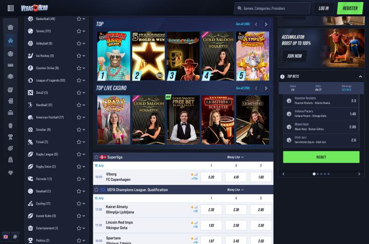 VegasHero casino screenshot 1