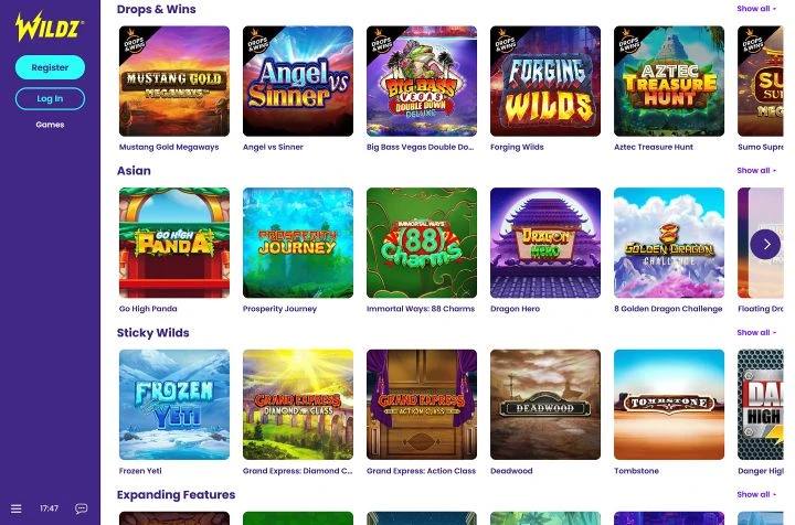 Wildz Casino screenshot 2