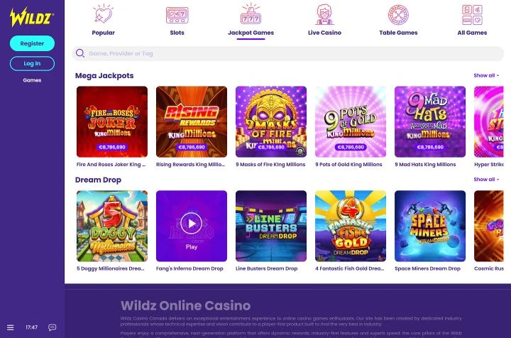 Wildz Casino screenshot 3
