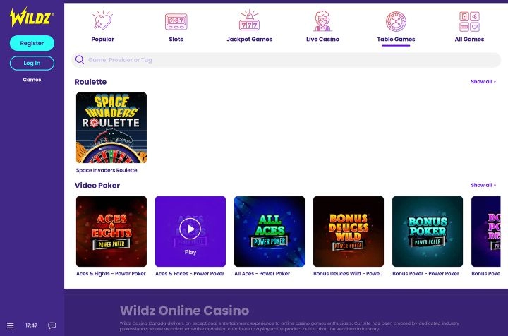 Wildz Casino screenshot 5