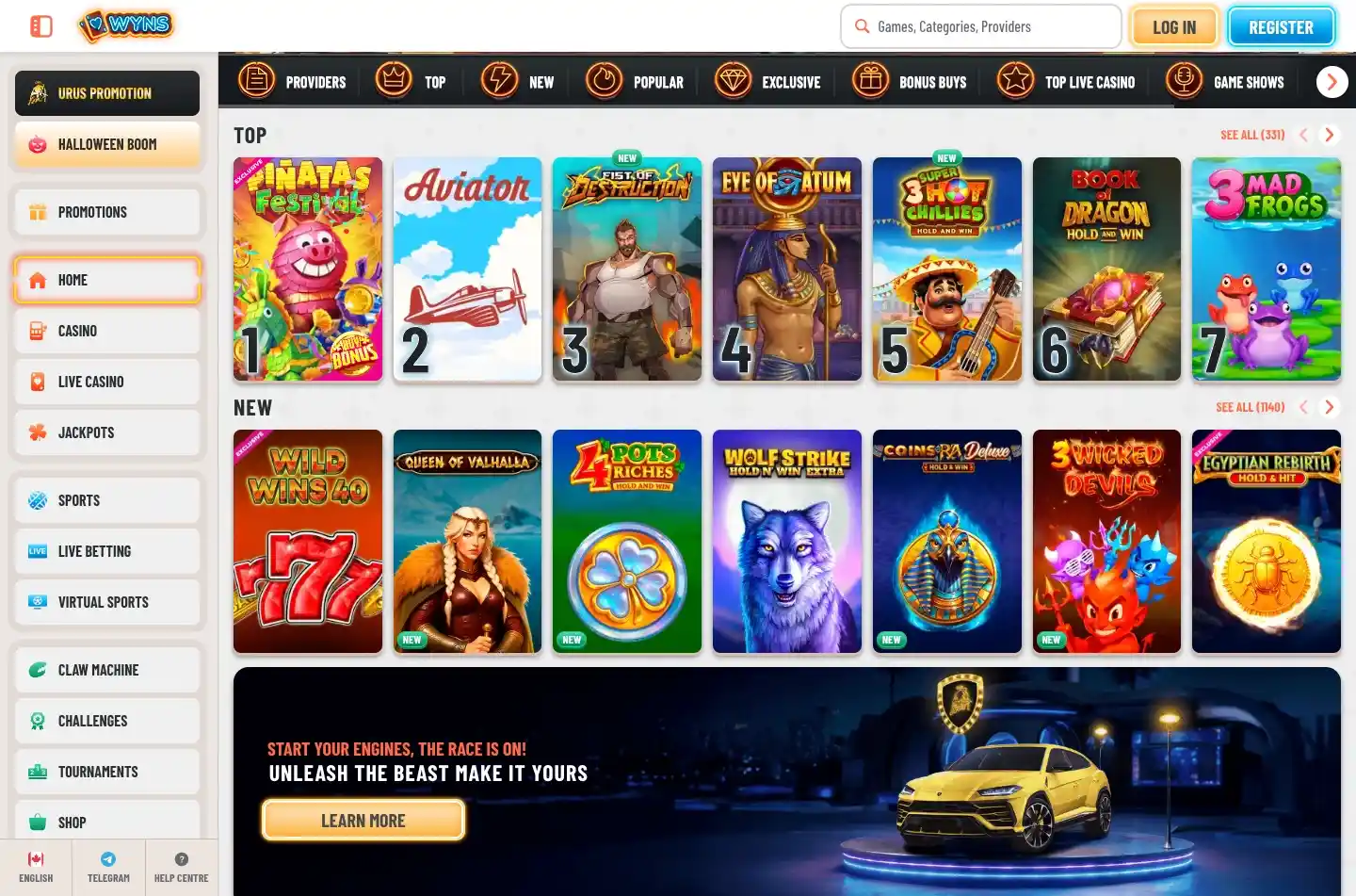 Wyns Casino Screenshot 3