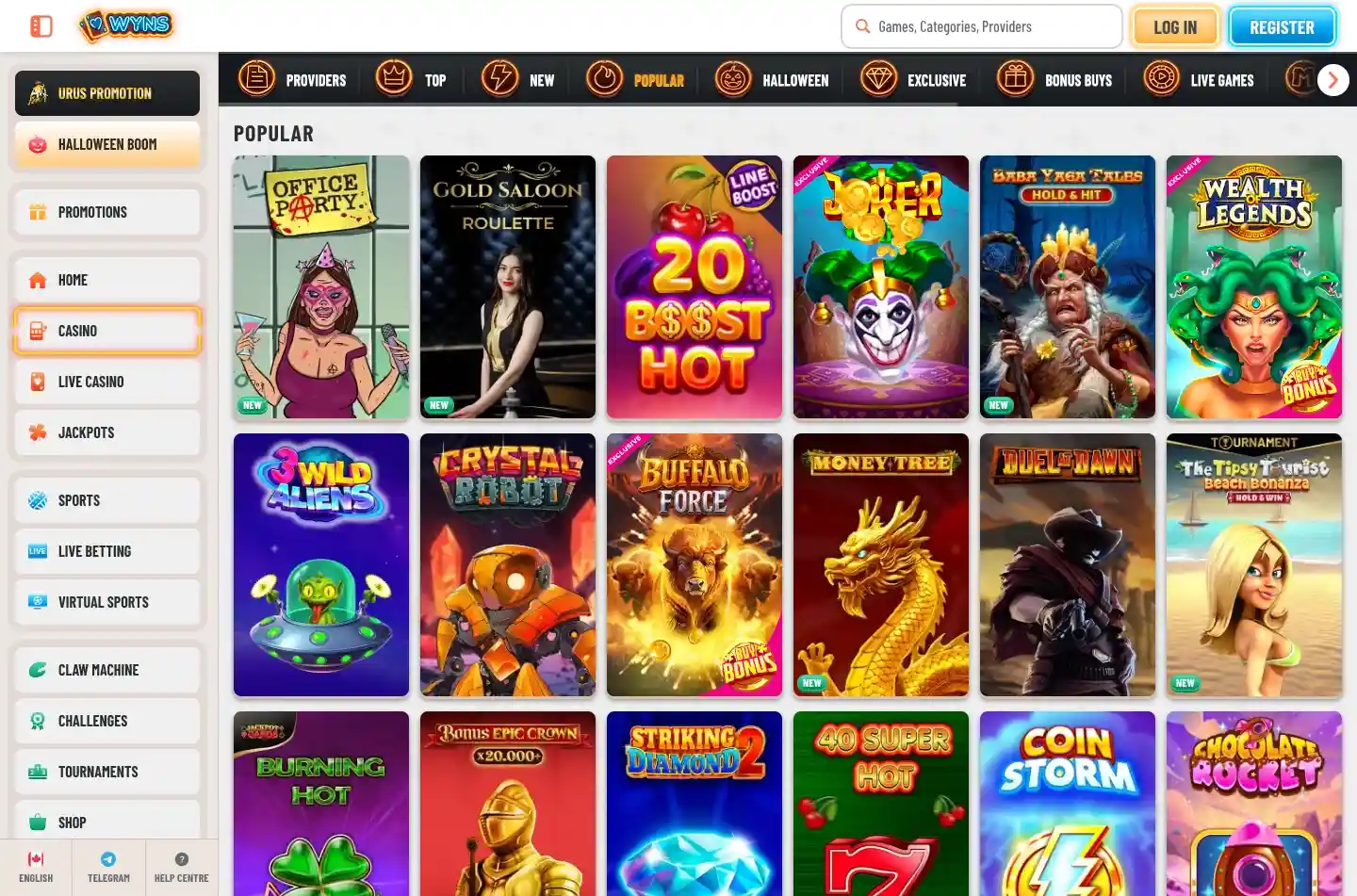 Wyns Casino Screenshot 4