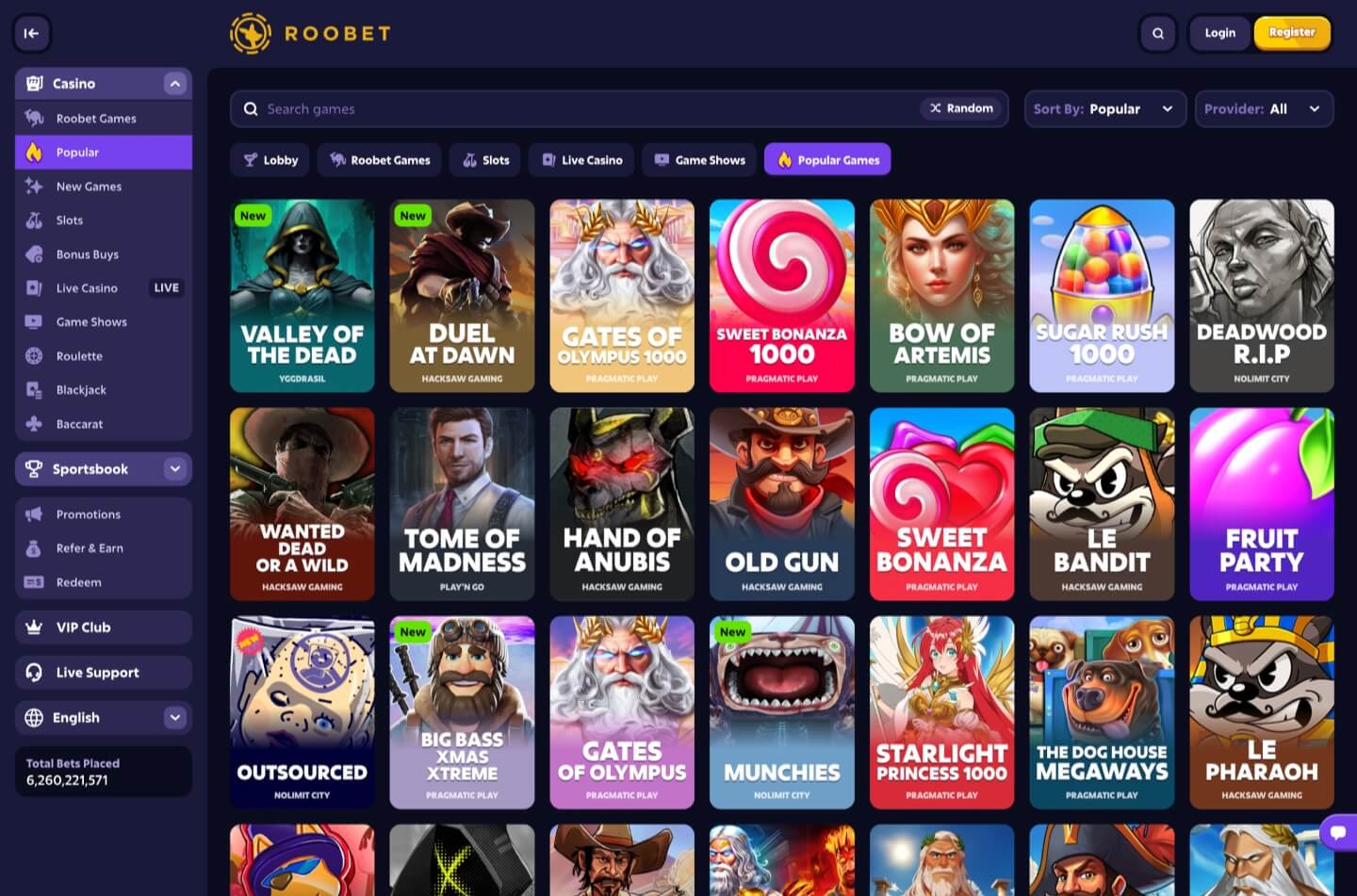 Roobet Casino Screenshot 5