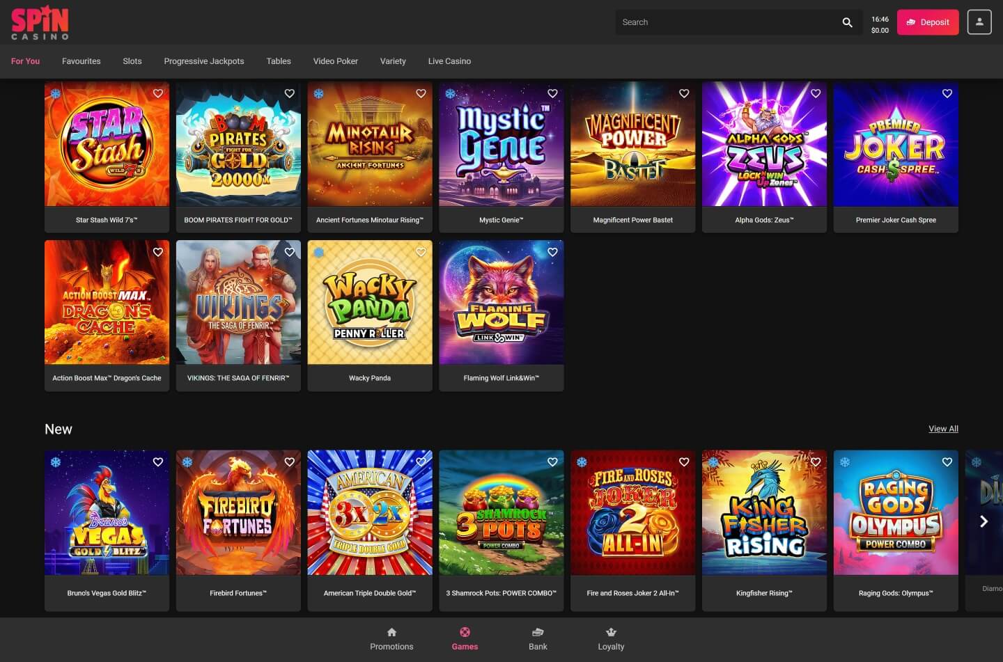 Spin Casino screenshot 2