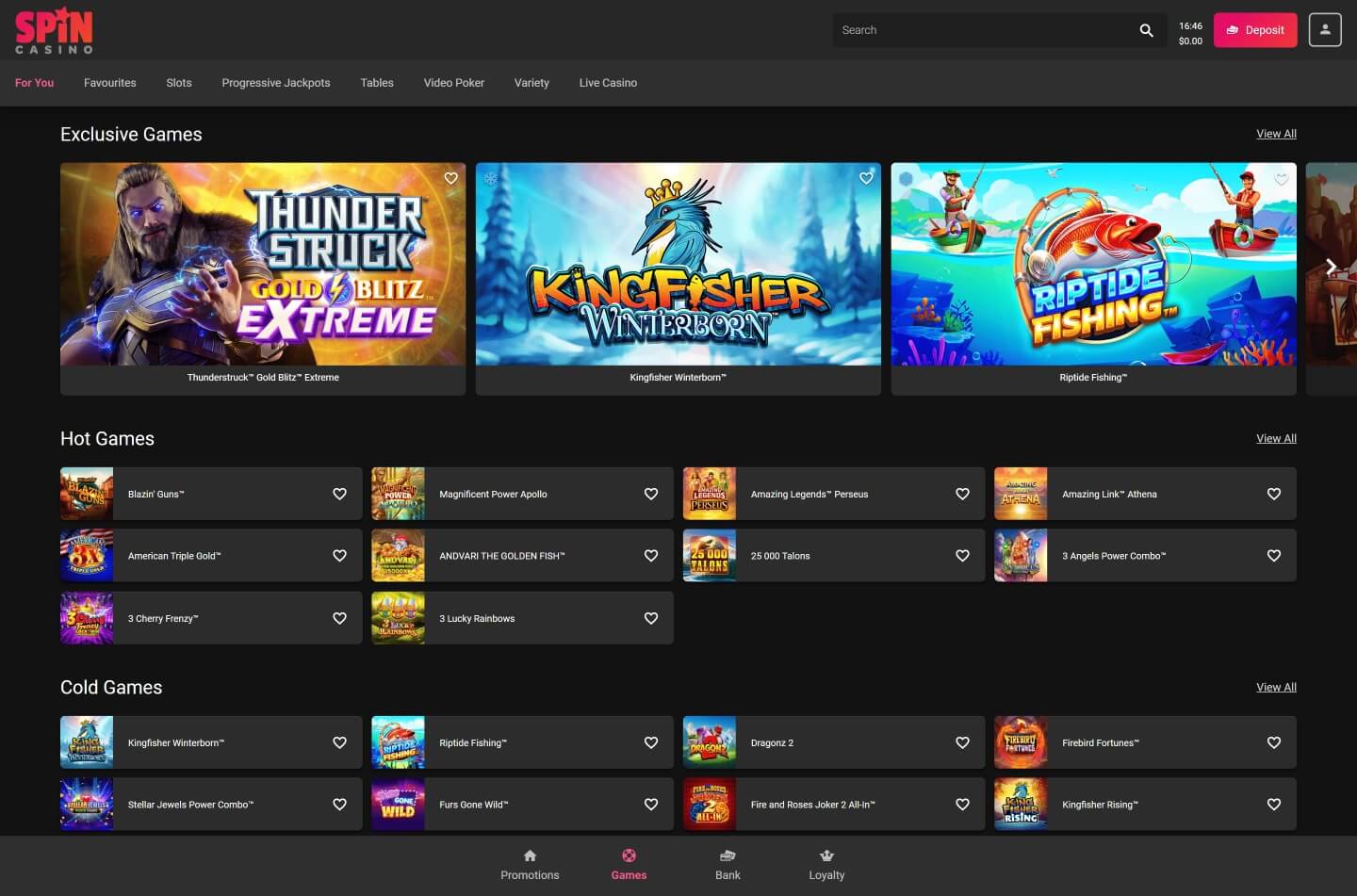 Spin Casino screenshot 3