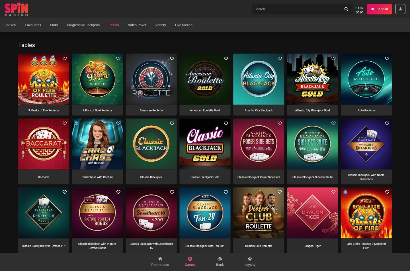 Spin Casino screenshot 5