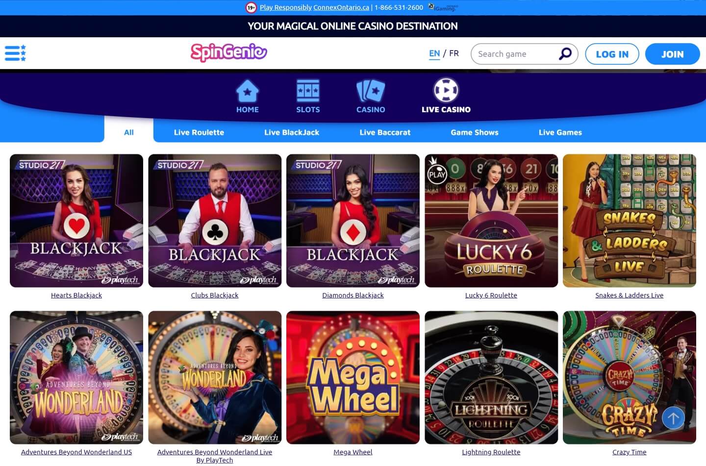 Spin Genie casino screenshot 2