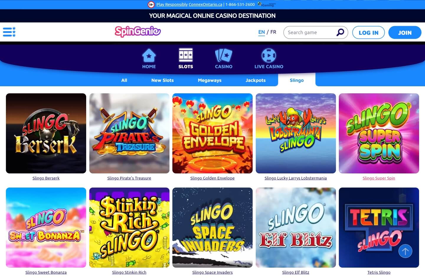 Spin Genie casino screenshot 3